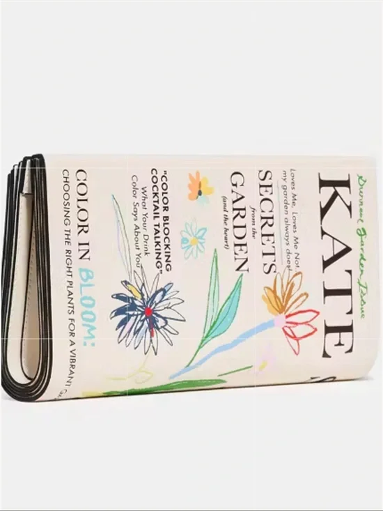 💐Kate Spade Floral Magazine Clutch — Cream with Multicolor Blooms 💐 - Picture 4 of 16